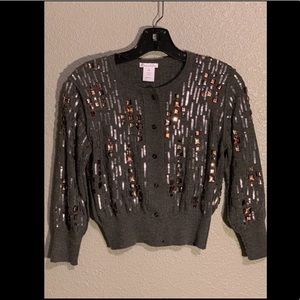 Oscar De La Renta Stone Cardigan